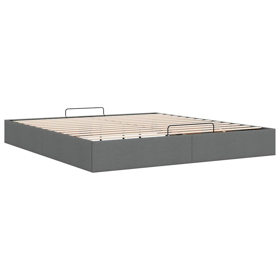 Bedframe zonder matras 160x200 cm stof donkergrijs