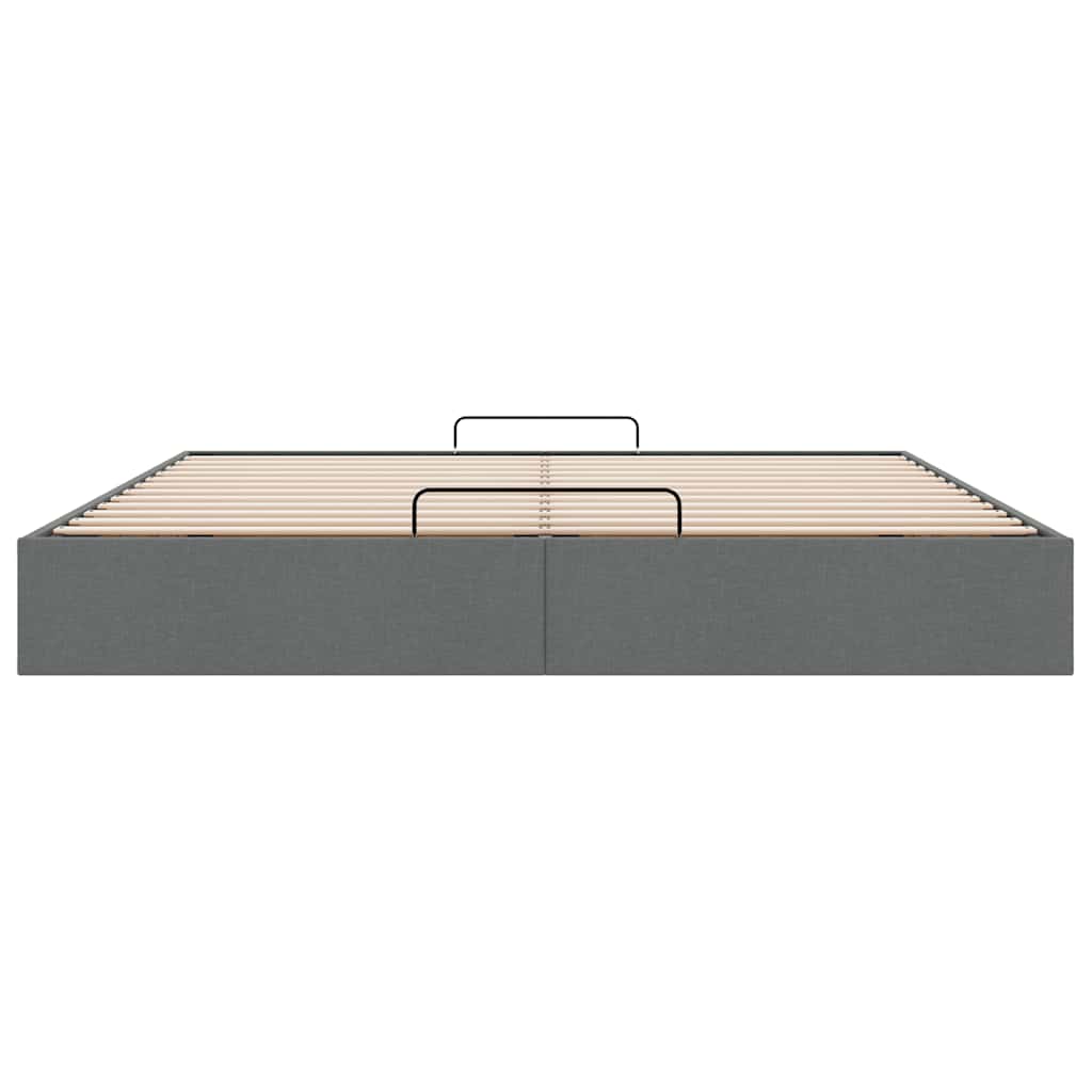 Bedframe zonder matras 160x200 cm stof donkergrijs
