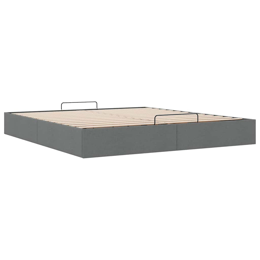 Bedframe zonder matras 160x200 cm stof donkergrijs