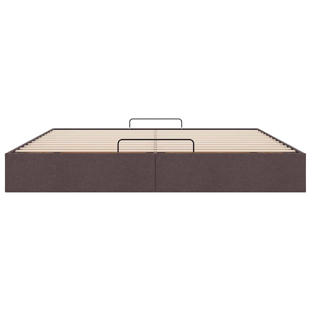 Bedframe zonder matras 160x200 cm stof donkerbruin