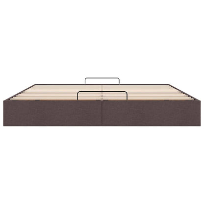 Bedframe zonder matras 160x200 cm stof donkerbruin