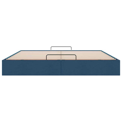 Bedframe zonder matras 160x200 cm stof blauw