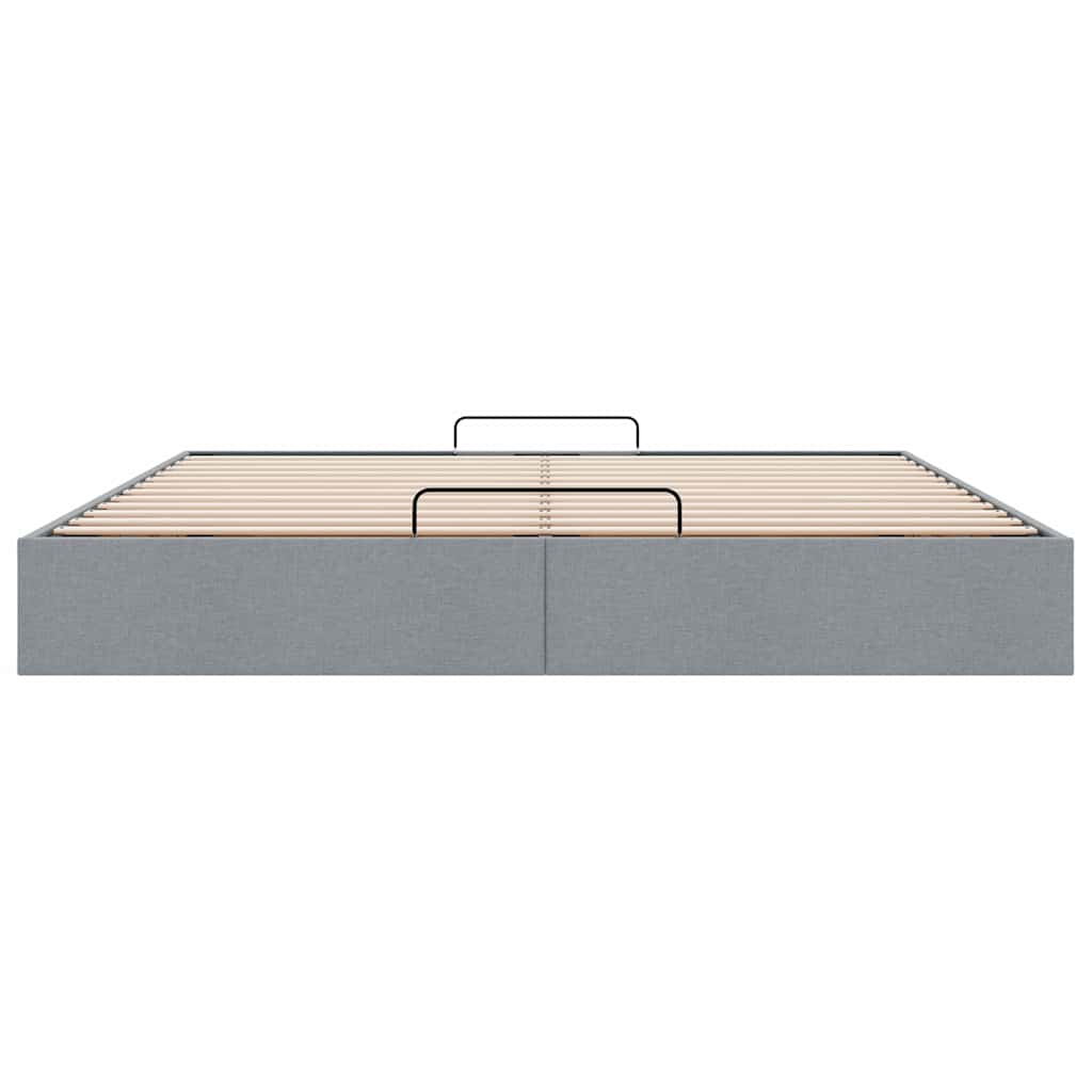 Bedframe zonder matras 180x200 cm stof lichtgrijs