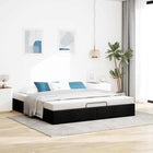 Bed frame without mattress 180x200 cm black fabric