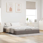 Bed frame without mattress 180x200 cm fabric taupe