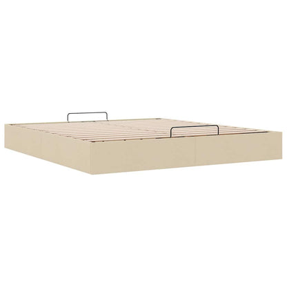 Bedframe zonder matras 180x200 cm stof crèmekleurig
