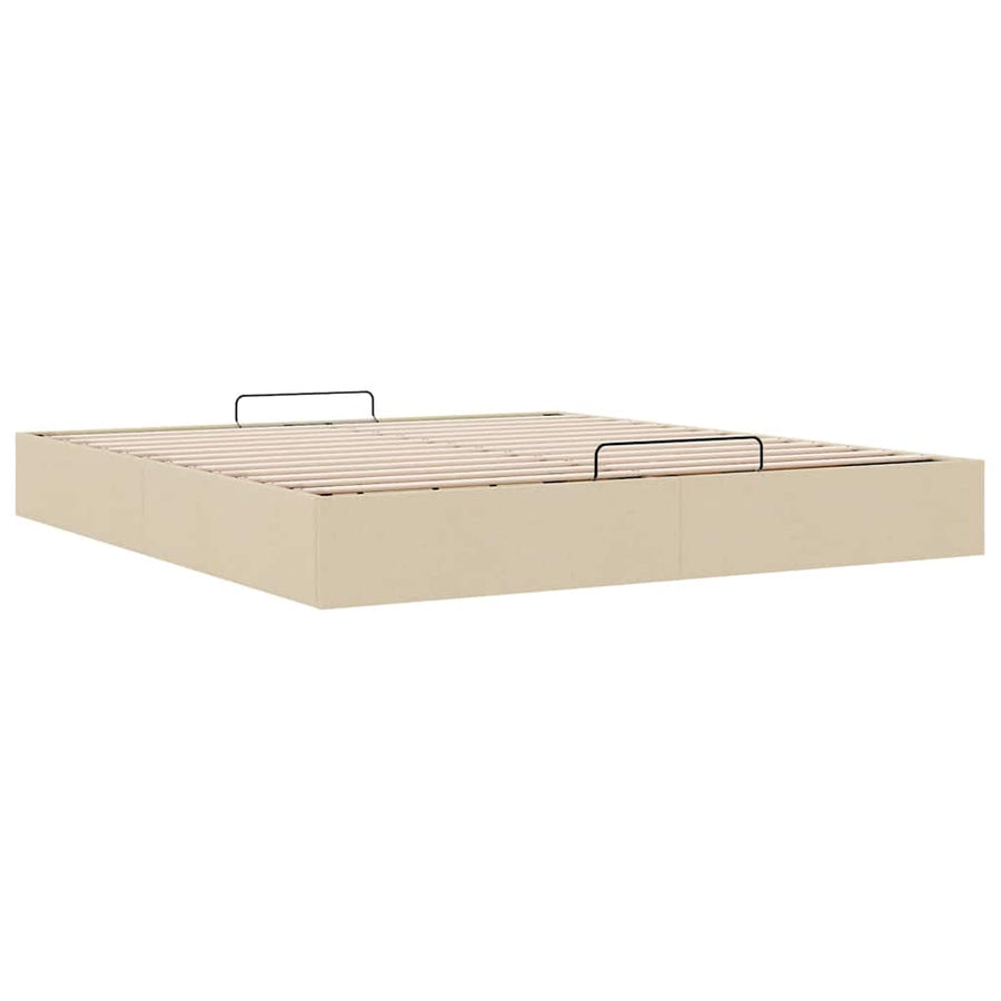 Bedframe zonder matras 180x200 cm stof crèmekleurig