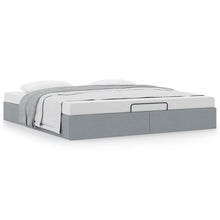 Bedframe zonder matras 200x200 cm stof lichtgrijs