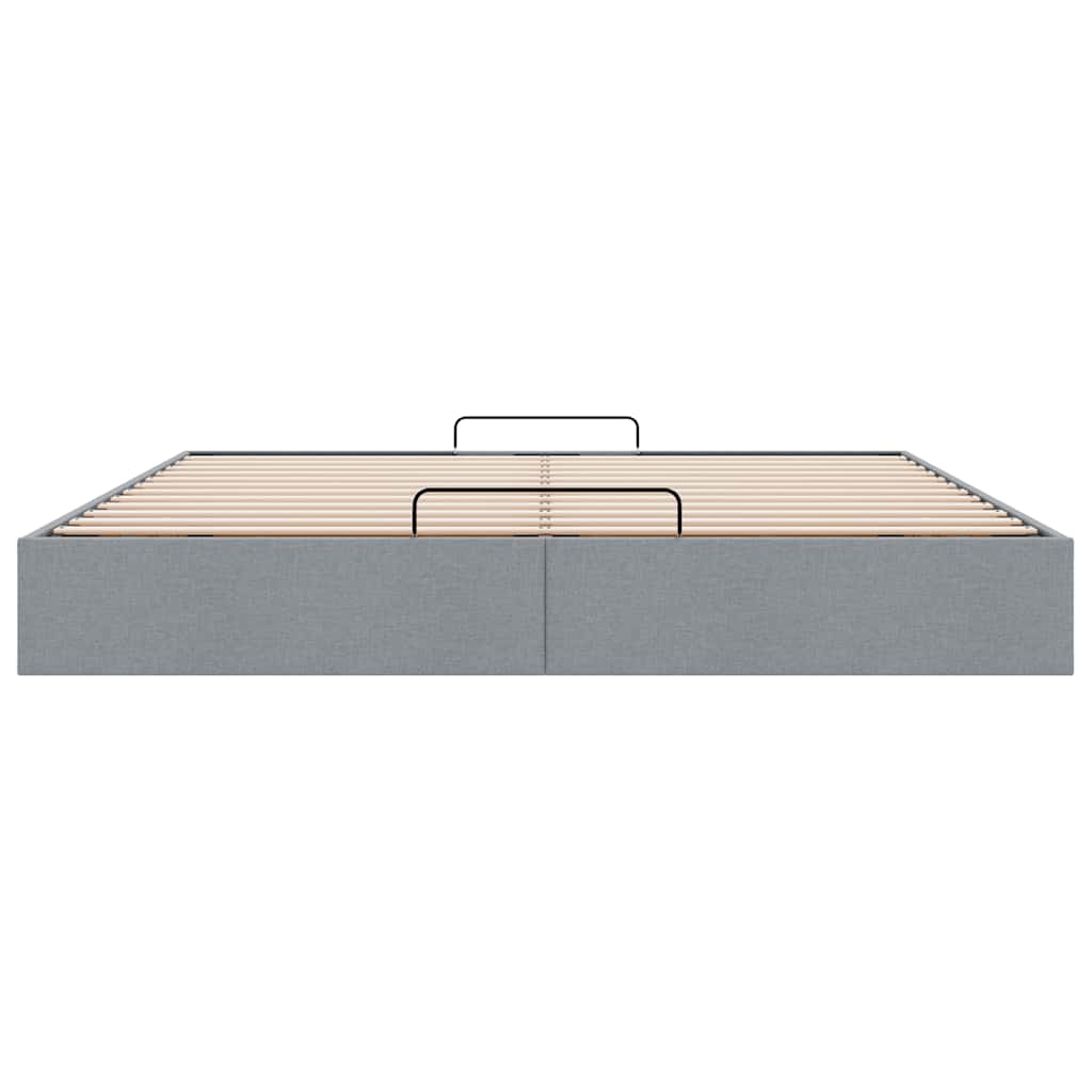 Bedframe zonder matras 200x200 cm stof lichtgrijs