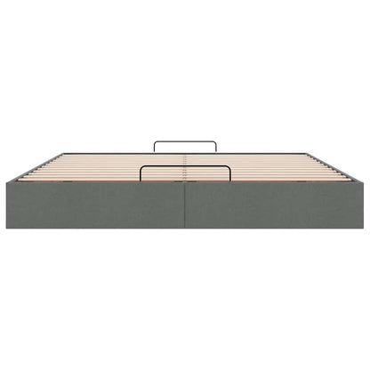 Bedframe zonder matras 200x200 cm stof donkergrijs