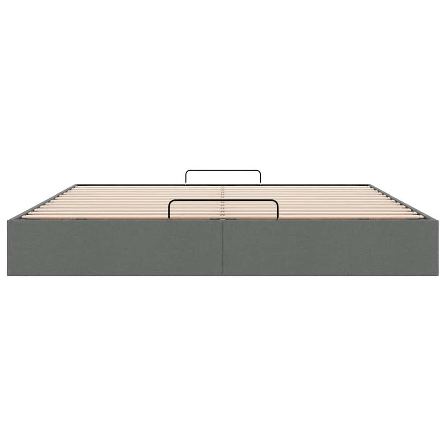 Bedframe zonder matras 200x200 cm stof donkergrijs