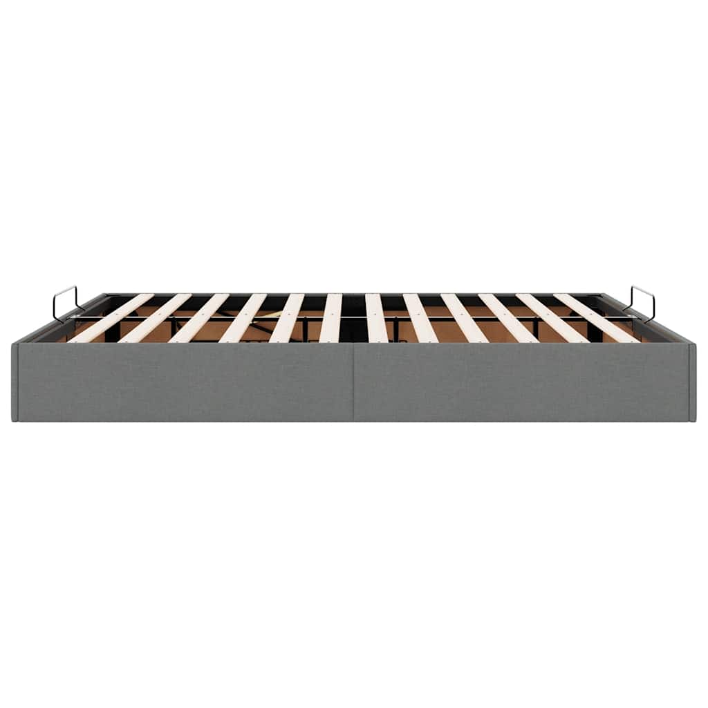Bedframe zonder matras 200x200 cm stof donkergrijs