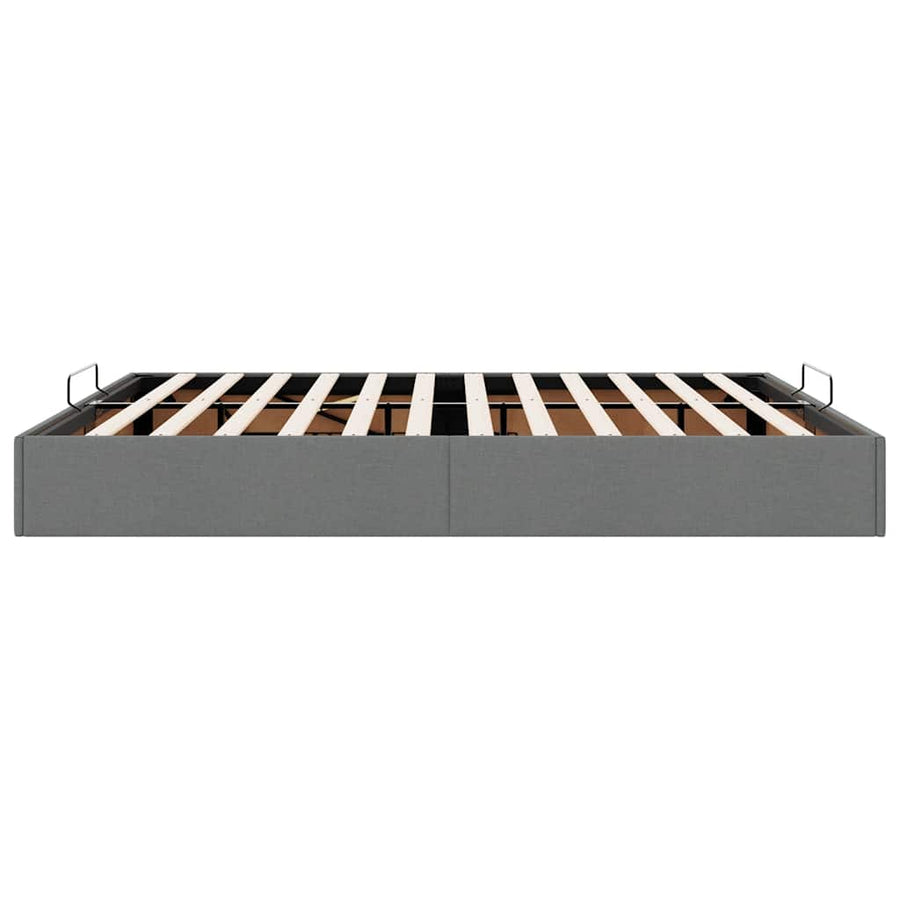 Bedframe zonder matras 200x200 cm stof donkergrijs