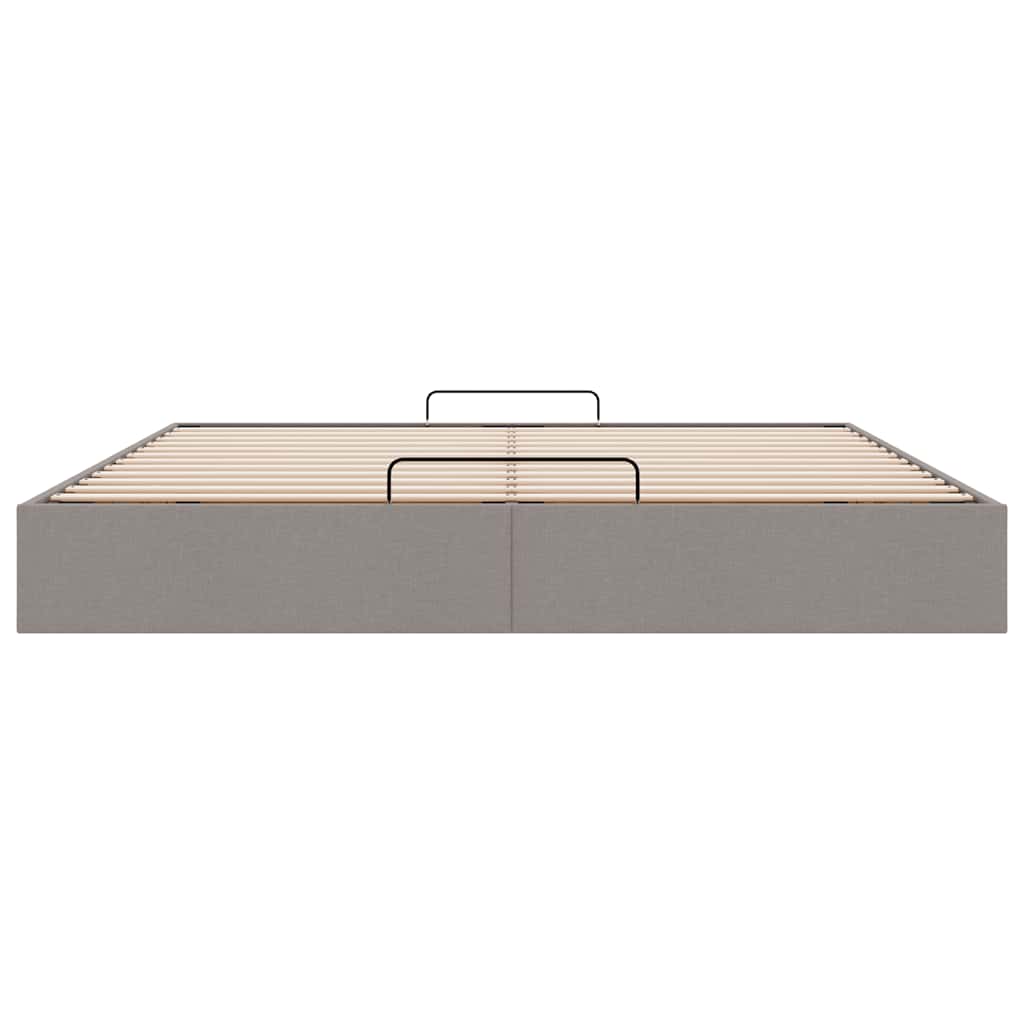 Bedframe zonder matras 200x200 cm stof taupe