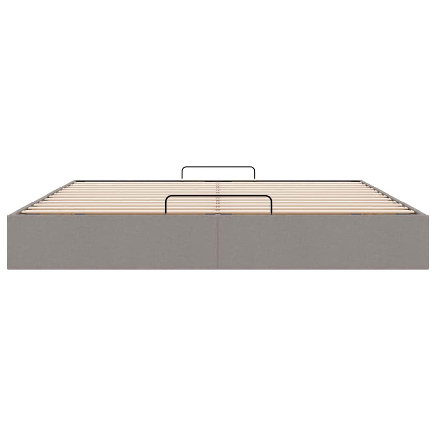 Bedframe zonder matras 200x200 cm stof taupe