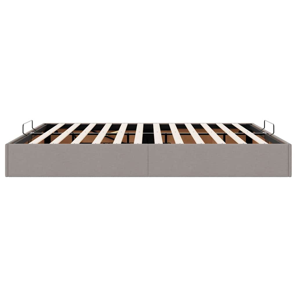Bedframe zonder matras 200x200 cm stof taupe