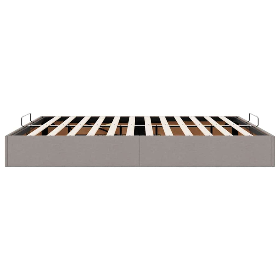 Bedframe zonder matras 200x200 cm stof taupe