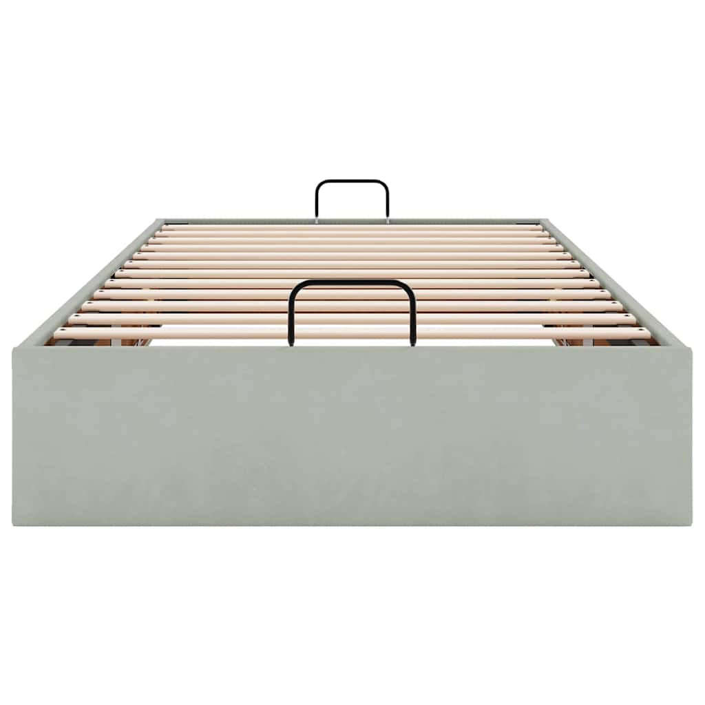 Bedframe zonder matras 80x200 cm fluweel lichtgrijs