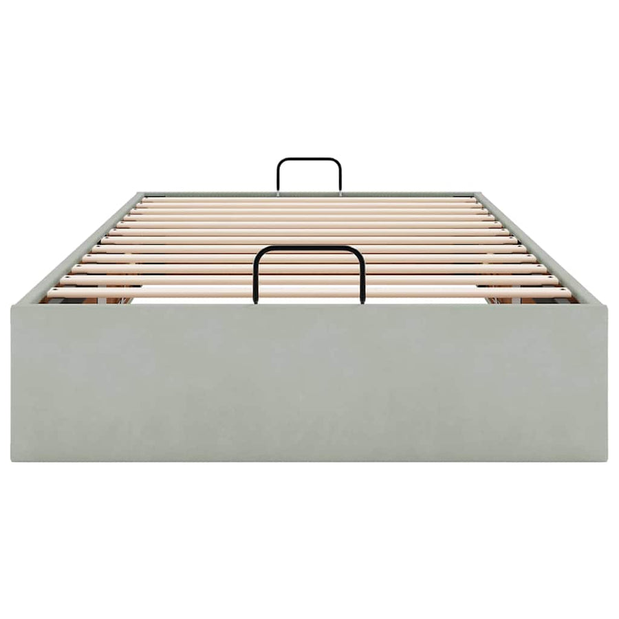 Bedframe zonder matras 80x200 cm fluweel lichtgrijs