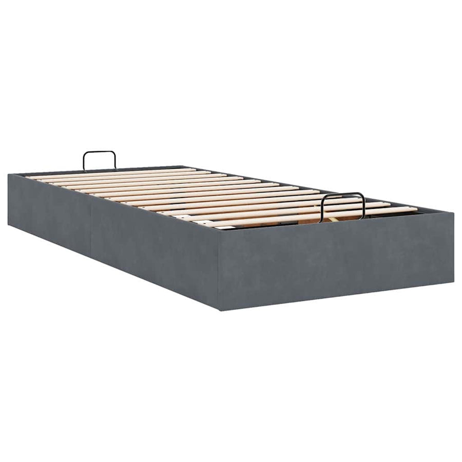 Bedframe zonder matras 80x200 cm fluweel donkergrijs