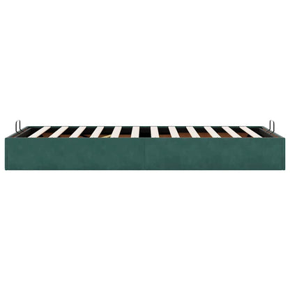 Bedframe zonder matras 80x200 cm fluweel donkergroen