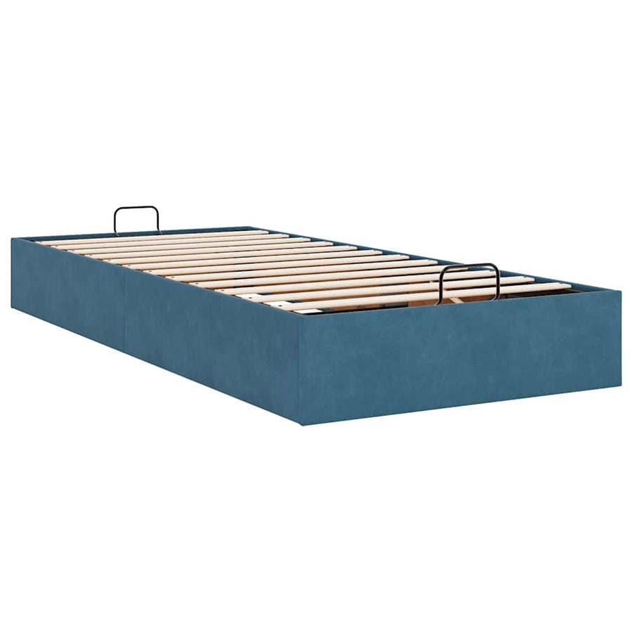 Bedframe zonder matras 80x200 cm fluweel donkerblauw