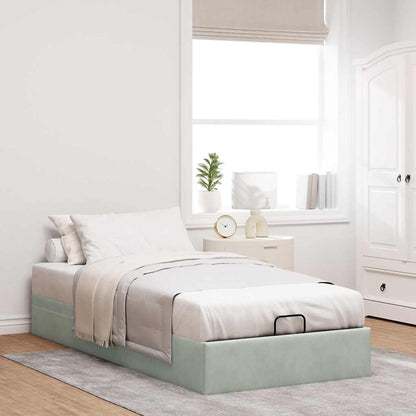 Bedframe zonder matras 90x190 cm fluweel lichtgrijs