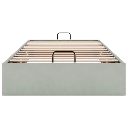 Bedframe zonder matras 90x190 cm fluweel lichtgrijs