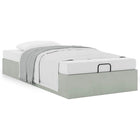 Bed frame without mattress 90x190 cm velvet light grey