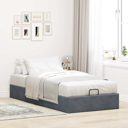 Bedframe zonder matras 90x190 cm fluweel donkergrijs