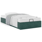 Bed frame without mattress 90x190 cm velvet dark green