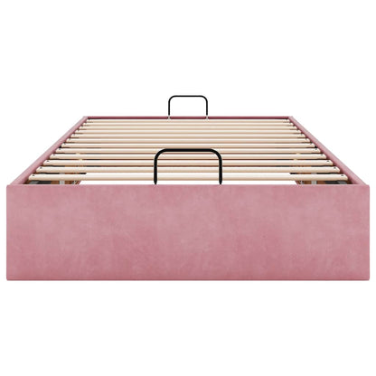 Bedframe zonder matras 90x190 cm fluweel roze