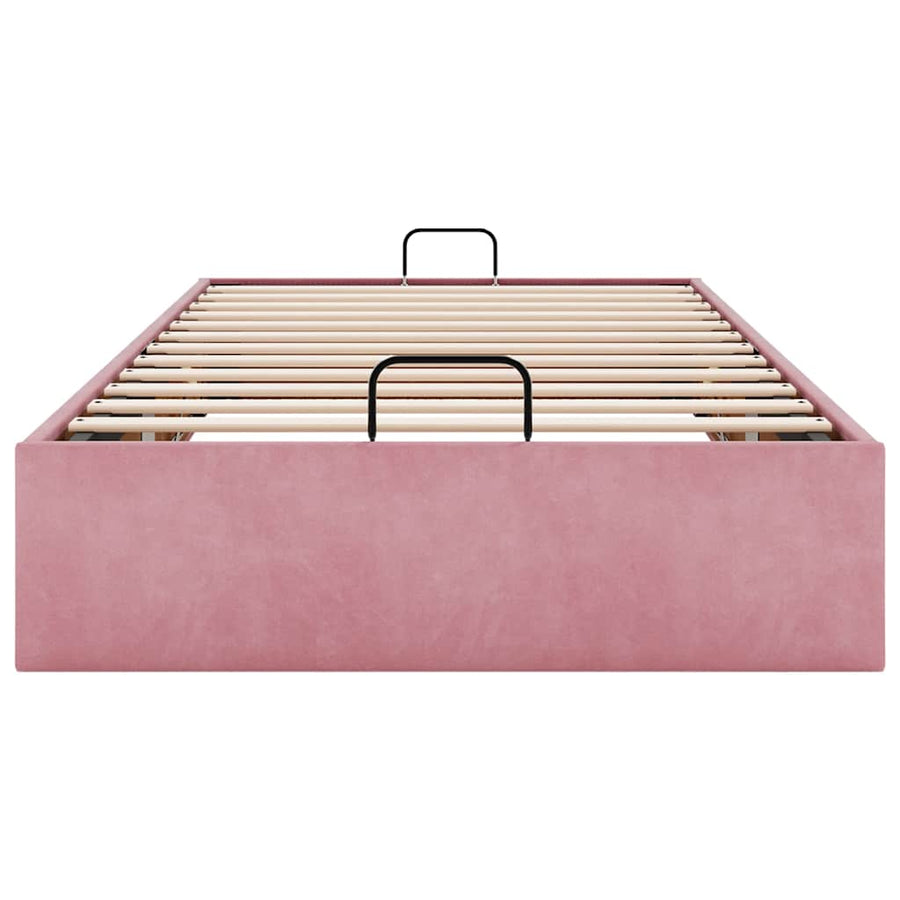 Bedframe zonder matras 90x190 cm fluweel roze