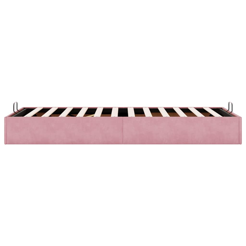 Bedframe zonder matras 90x190 cm fluweel roze