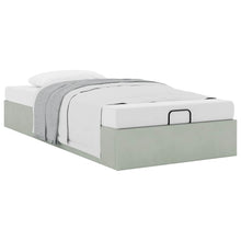 Bedframe zonder matras 90x200 cm fluweel lichtgrijs