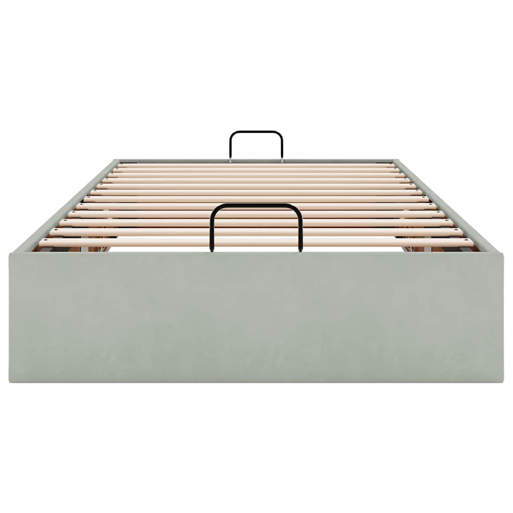 Bedframe zonder matras 90x200 cm fluweel lichtgrijs