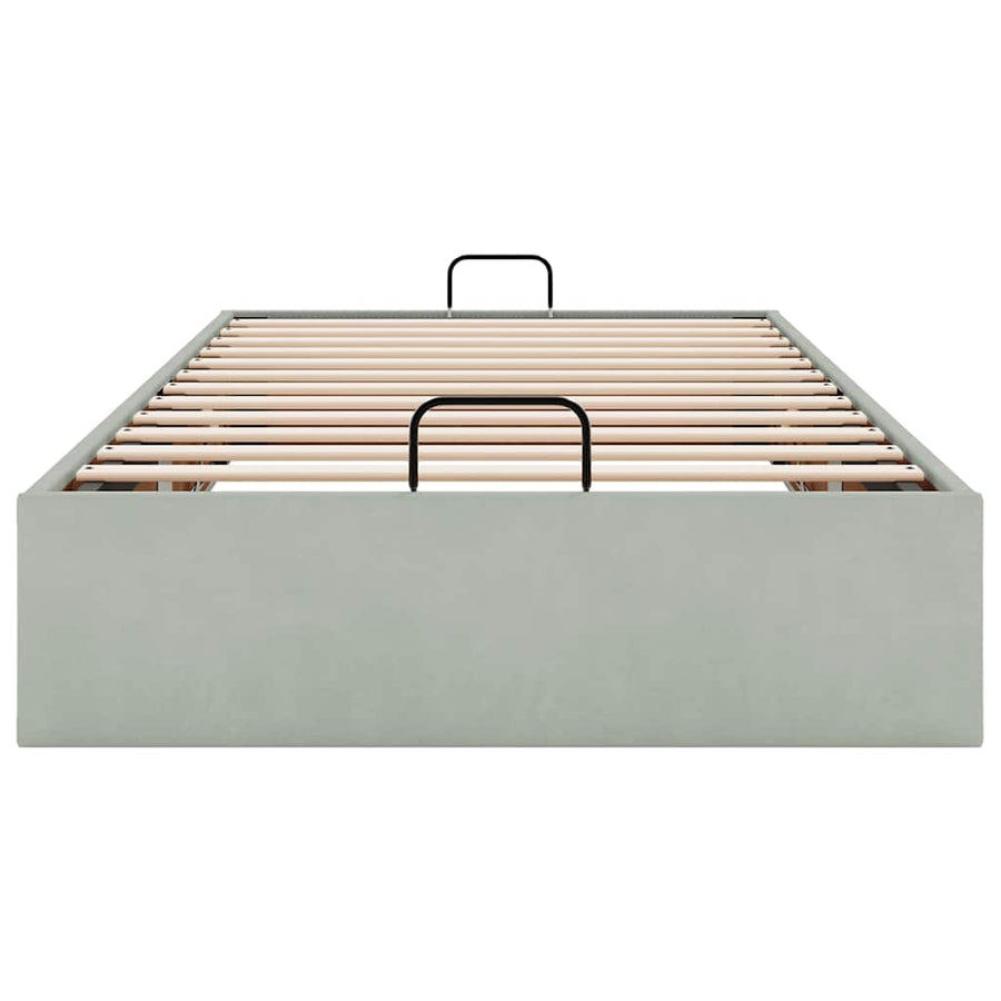 Bedframe zonder matras 90x200 cm fluweel lichtgrijs