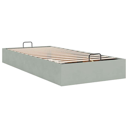 Bedframe zonder matras 90x200 cm fluweel lichtgrijs