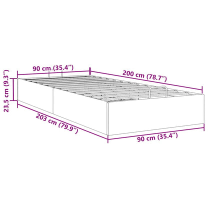 Bedframe zonder matras 90x200 cm fluweel lichtgrijs