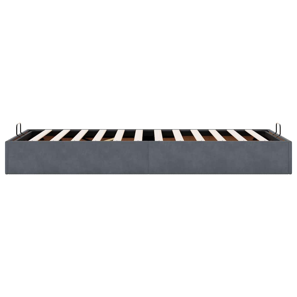 Bedframe zonder matras 90x200 cm fluweel donkergrijs