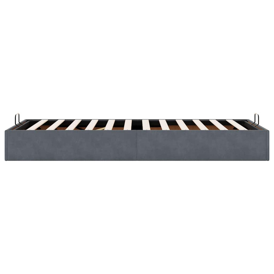 Bedframe zonder matras 90x200 cm fluweel donkergrijs