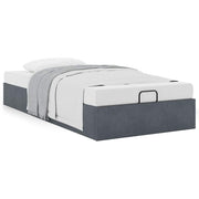 Bed frame without mattress 90x200 cm velvet dark grey