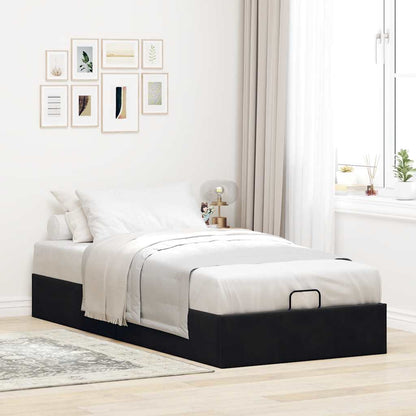 Bedframe zonder matras 90x200 cm fluweel zwart