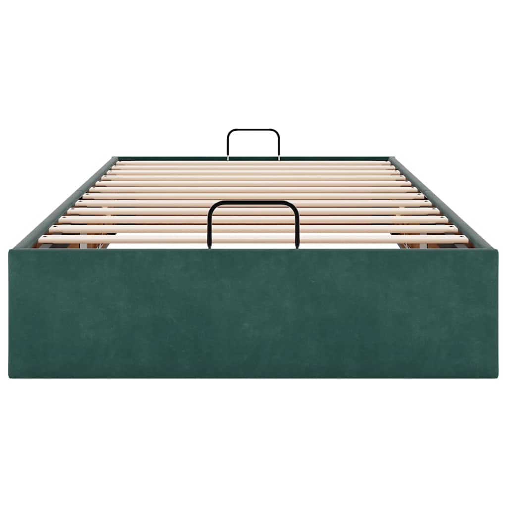 Bedframe zonder matras 90x200 cm fluweel donkergroen