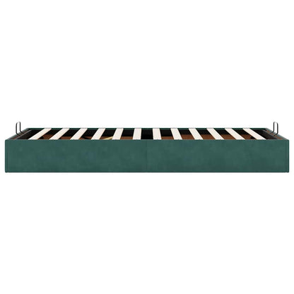 Bedframe zonder matras 90x200 cm fluweel donkergroen