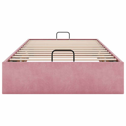 Bedframe zonder matras 90x200 cm fluweel roze