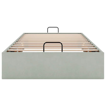 Bedframe zonder matras 100x200 cm fluweel lichtgrijs
