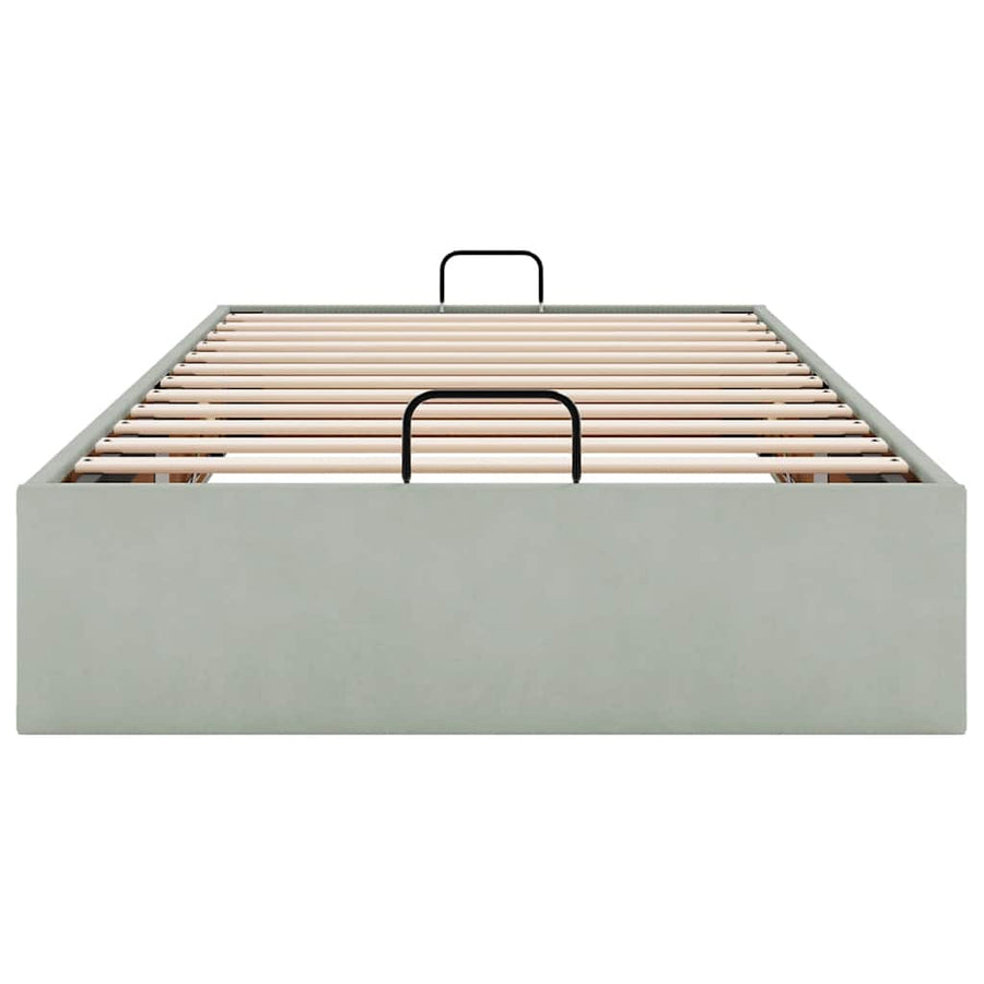 Bedframe zonder matras 100x200 cm fluweel lichtgrijs