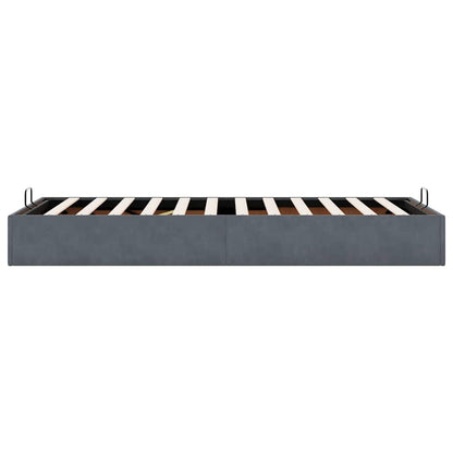 Bedframe zonder matras 100x200 cm fluweel donkergrijs