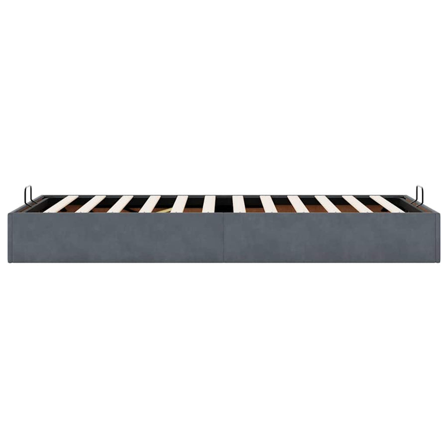 Bedframe zonder matras 100x200 cm fluweel donkergrijs